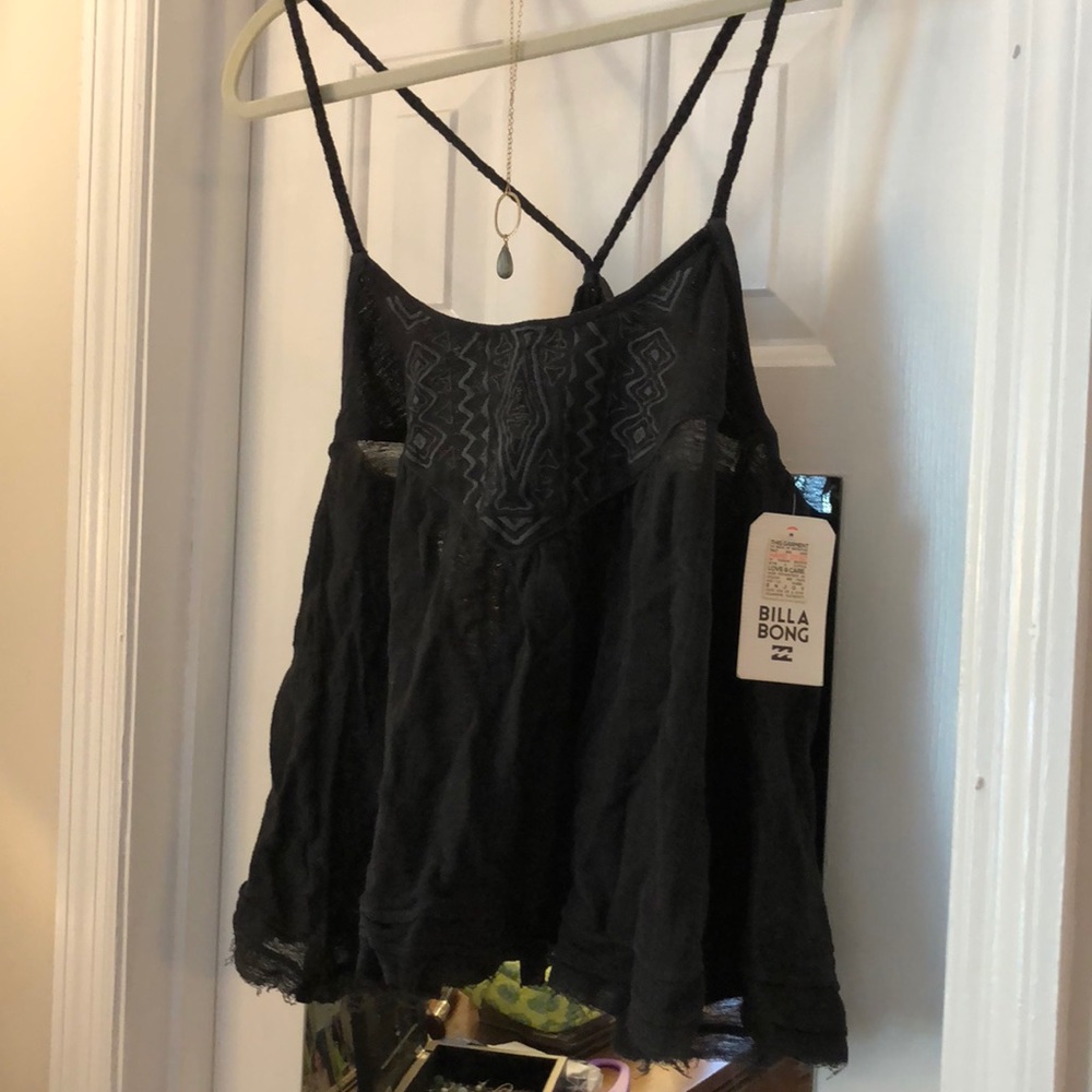 Billabong boho embroidered top